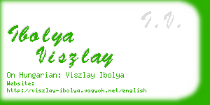 ibolya viszlay business card